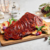 Smoky BBQ Maple Bourbon Peach-Glazed Irish Hampshire Pork Ribs <span class="xmas-red">NEW</span>